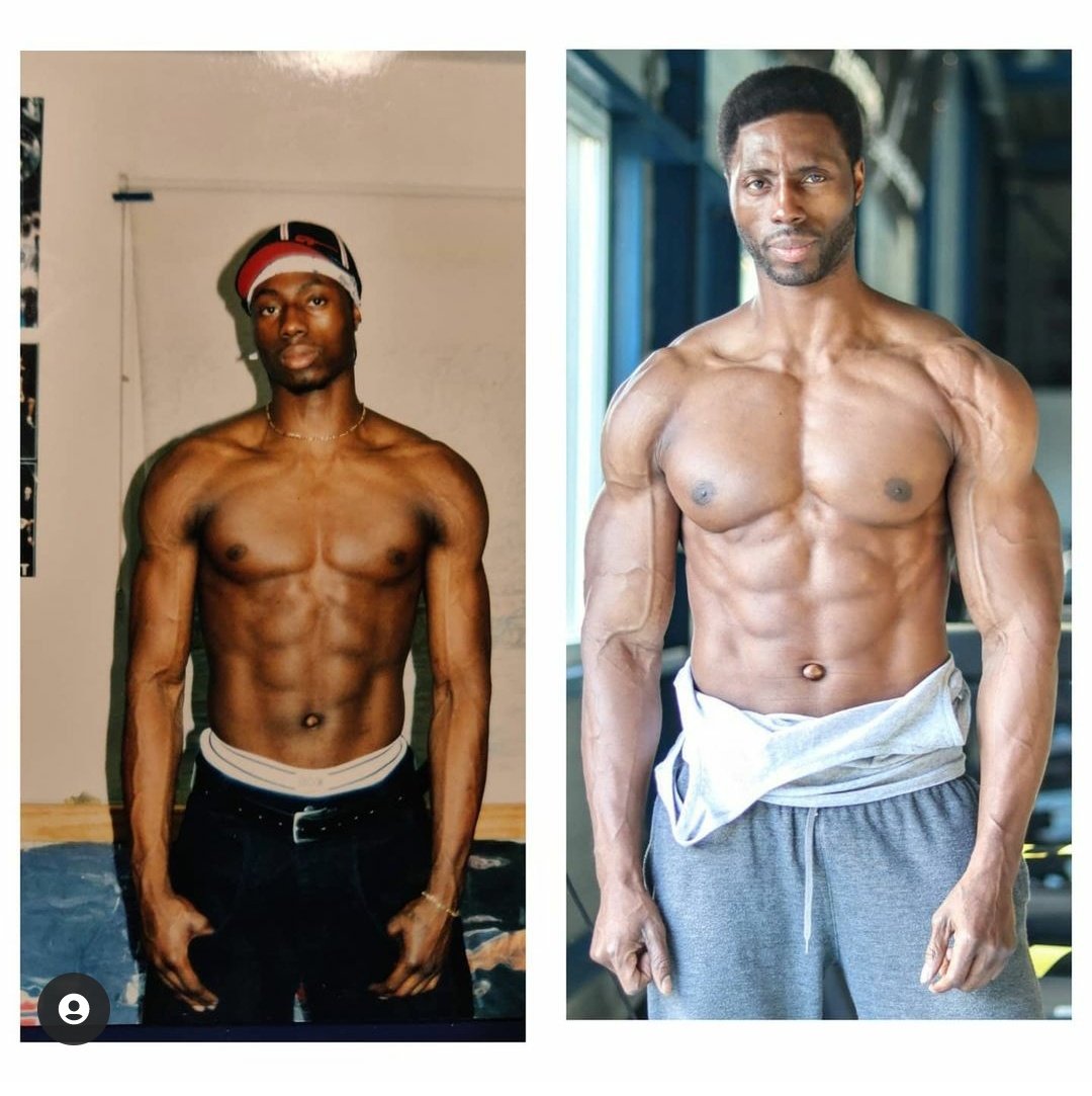 Before and after transformation — Myself, 16 as Basketball player to fitness model